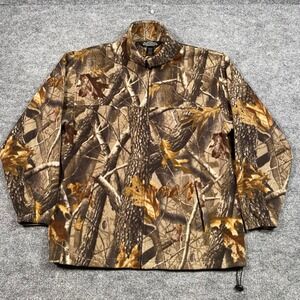 Winchester Mens XL Camo Fleece Jacket Full Zip Real Tree Hunting Rugged